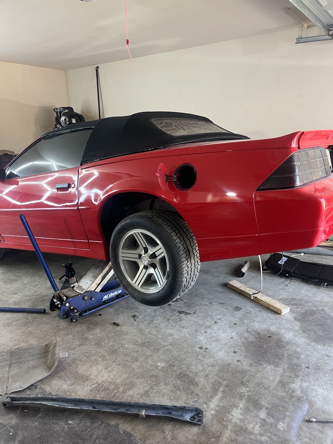 Red Camaro being serviced by TY Auto Houston